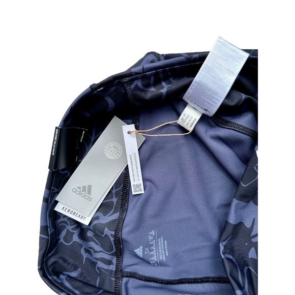 Adidas HD4460 Optime Superher Training Leggings Blue Floral - Picture 4 of 6